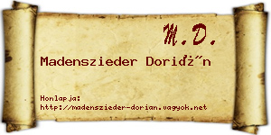 Madenszieder Dorián névjegykártya